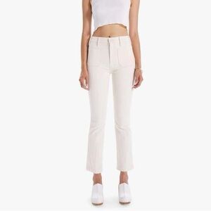 Mother Jeans The Hustler Patch Pocket Flood in Wash Act Natural Jeans Boot Cut
